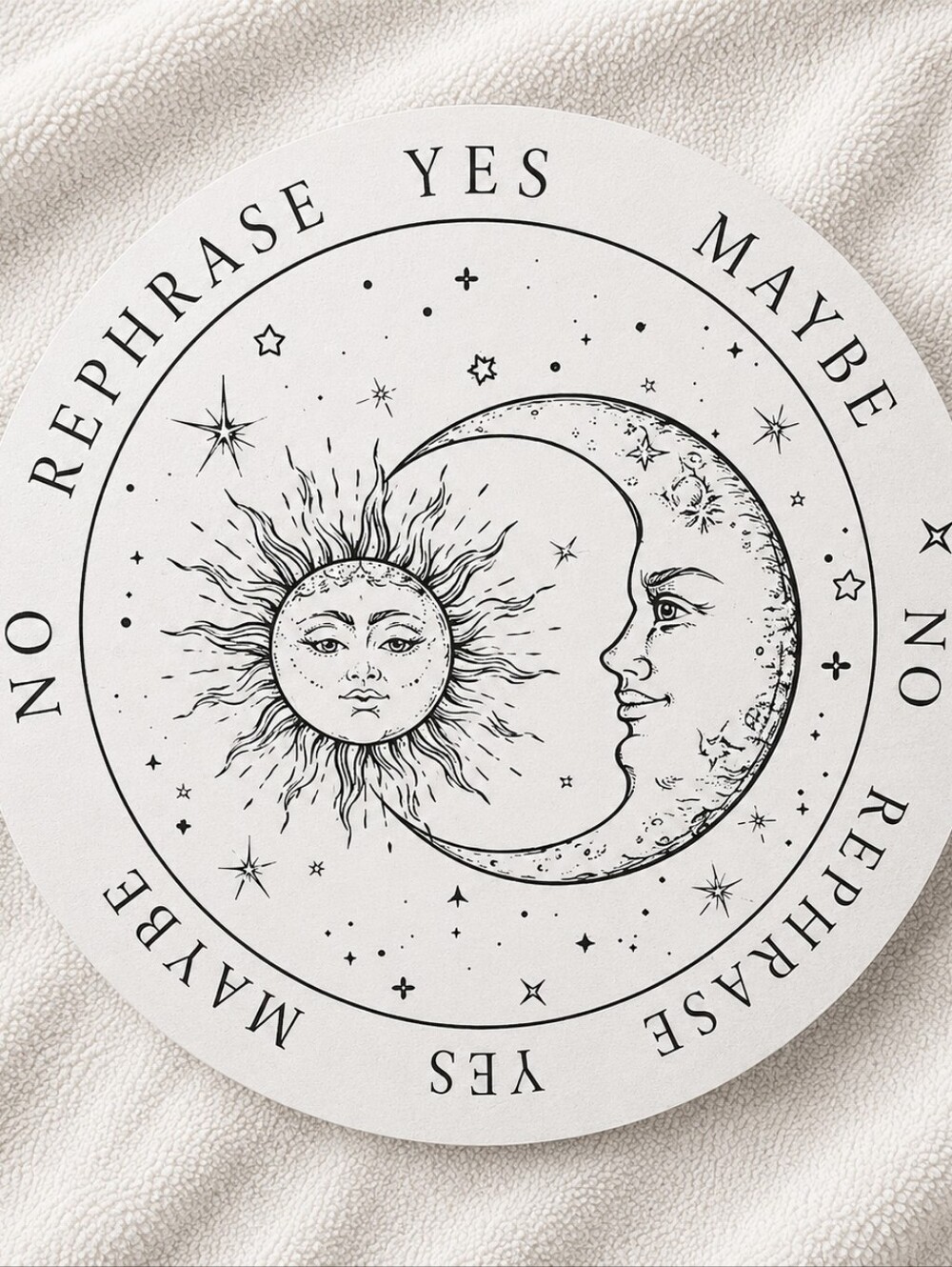 White And Black Sun and Moon Divination Double-Sided‎ Board